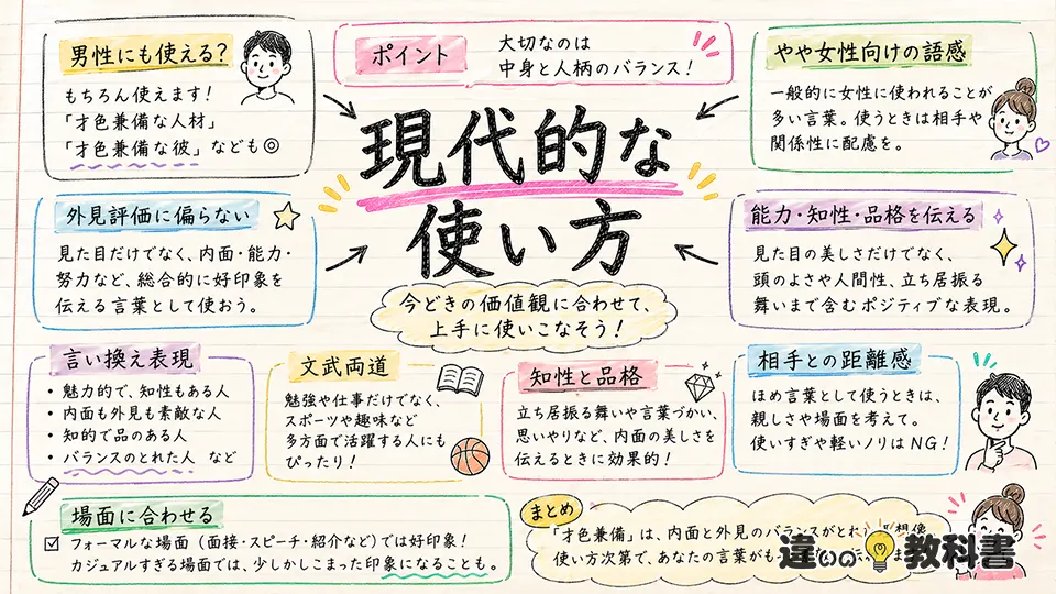 才色兼備の意味を現代的に使いこなす