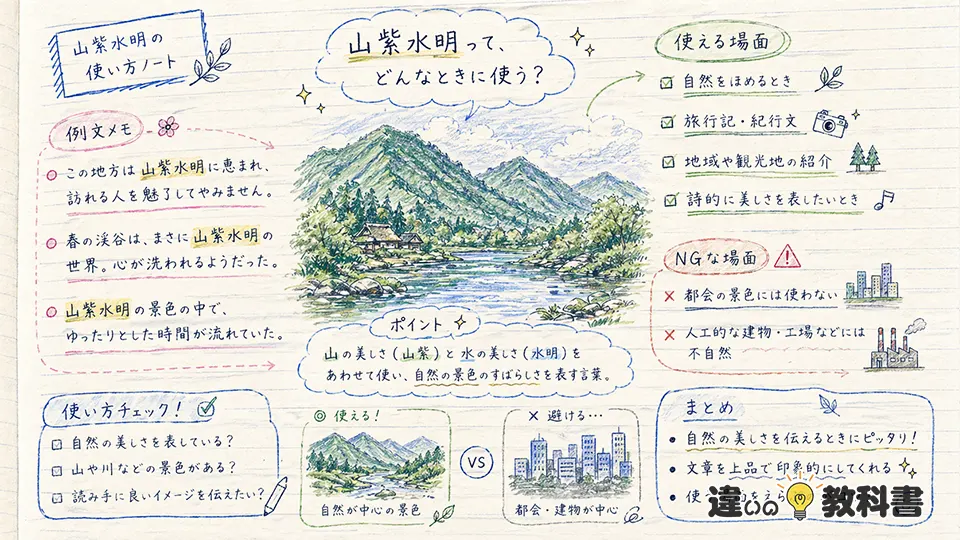 山紫水明の意味を踏まえた使い方を身につける
