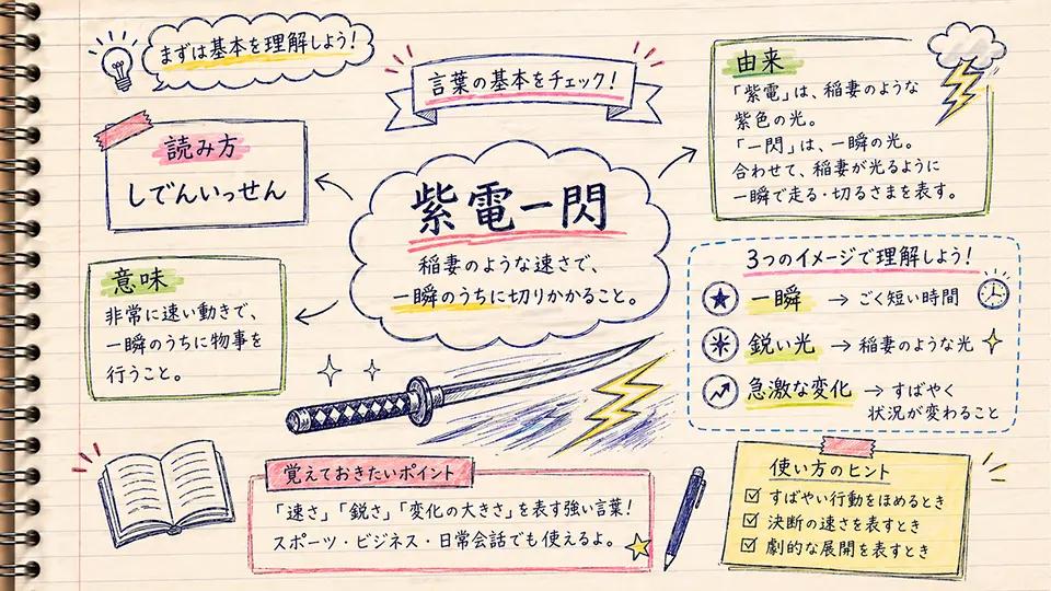 紫電一閃の意味を最初にわかりやすく整理