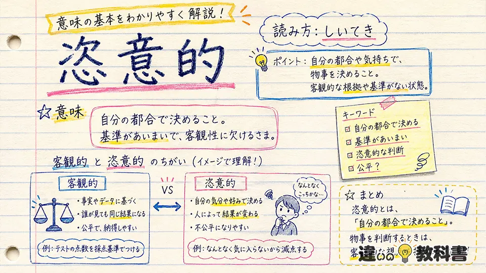 恣意的 意味の基本をわかりやすく解説