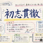 初志貫徹(しょしかんてつ)の意味や使い方【図解Note】