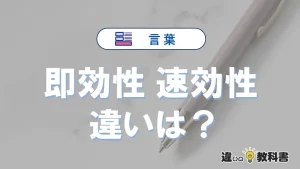 【即効性】と【速効性】の違いとは？意味・使い分け・例文を3分解説