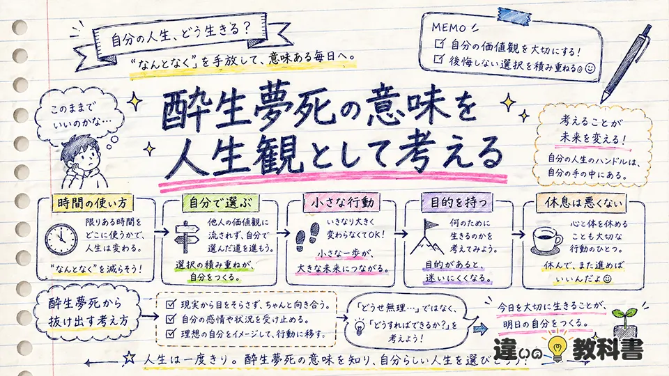 酔生夢死の意味を人生観として考える