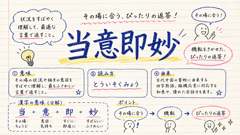 当意即妙の意味をわかりやすく解説