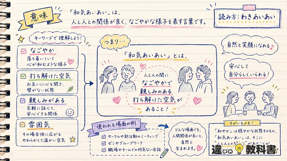 和気あいあいの意味をまず結論から整理