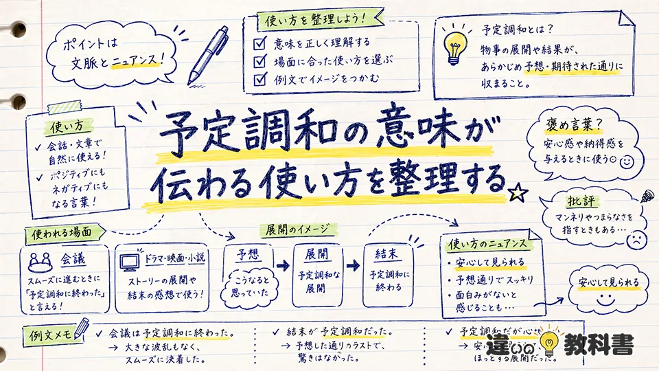 予定調和の意味が伝わる使い方を整理する