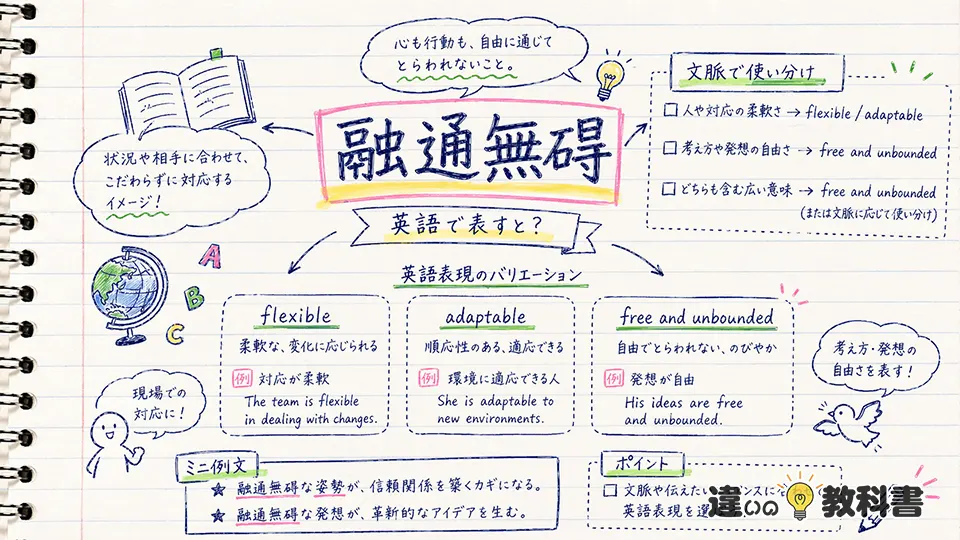 融通無碍の意味を英語まで含めて使いこなす