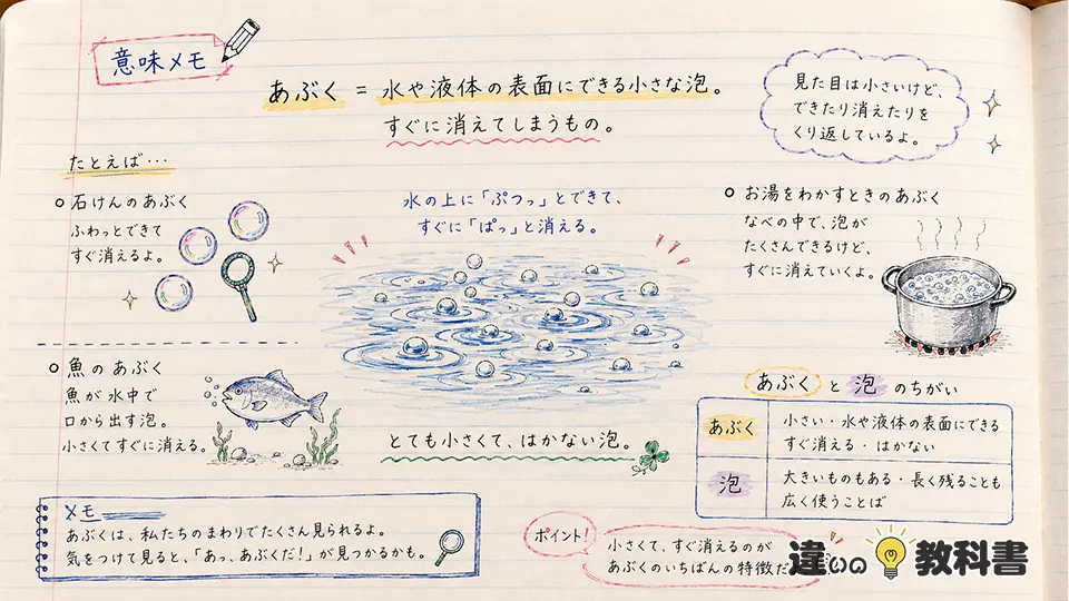 あぶくの意味をわかりやすく理解する