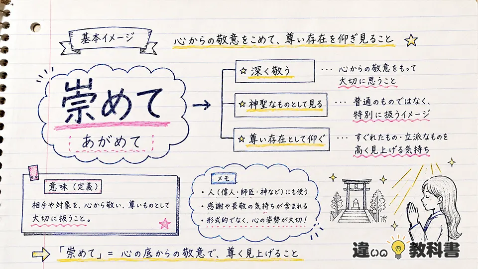 崇めての意味をまず簡単に理解しよう