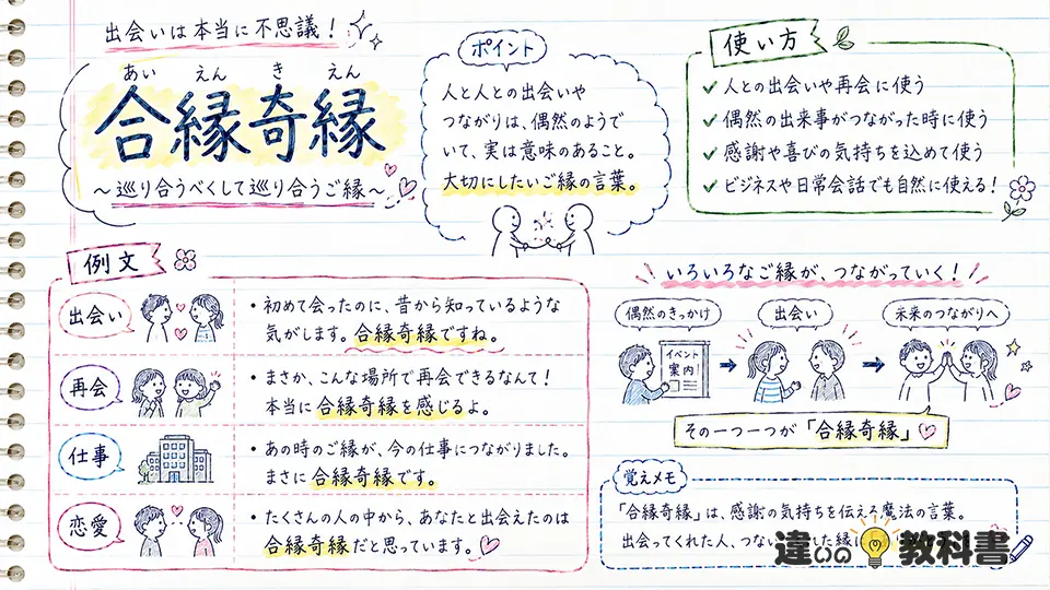 合縁奇縁の意味が伝わる使い方と例文
