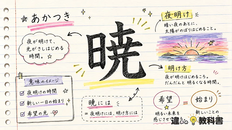 暁（あかつき）の意味や使い方【図解Note】