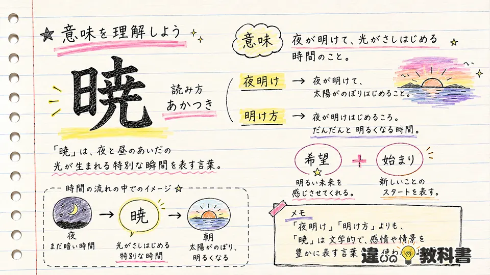 暁の意味をわかりやすく整理