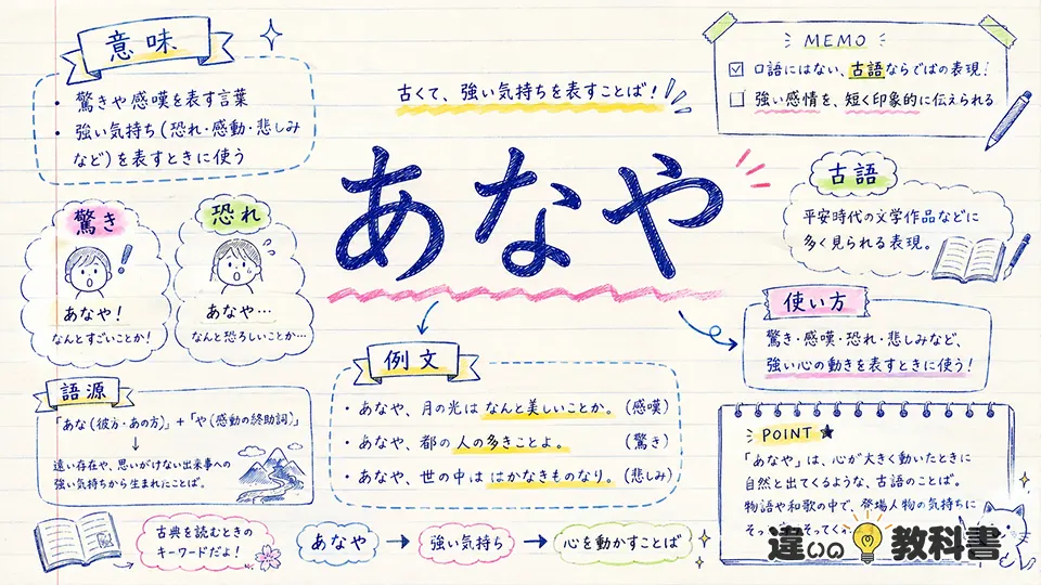 「あなや」の意味や使い方【図解Note】