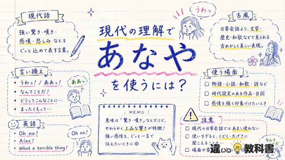 あなやの意味を現代で使うときの注意点