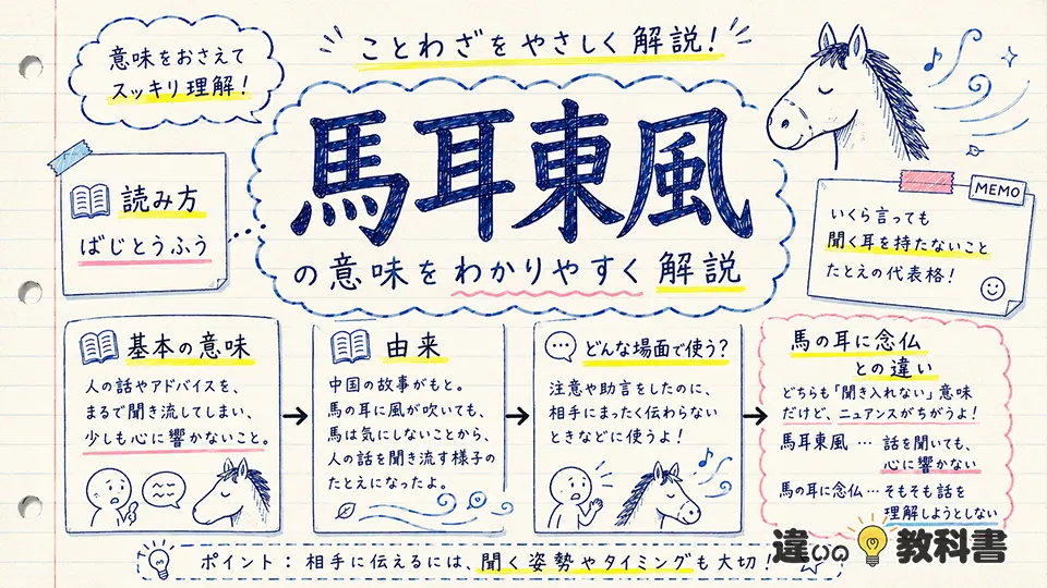 馬耳東風の意味をわかりやすく解説