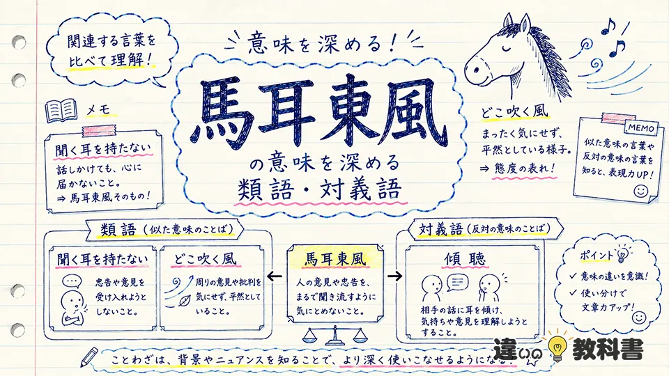 馬耳東風の意味を深める類語・対義語