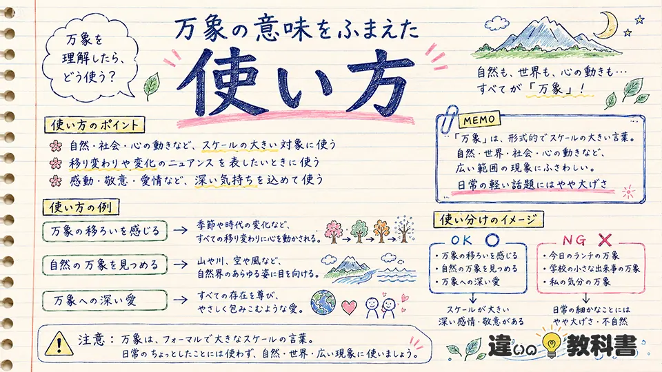 万象の意味をふまえた使い方