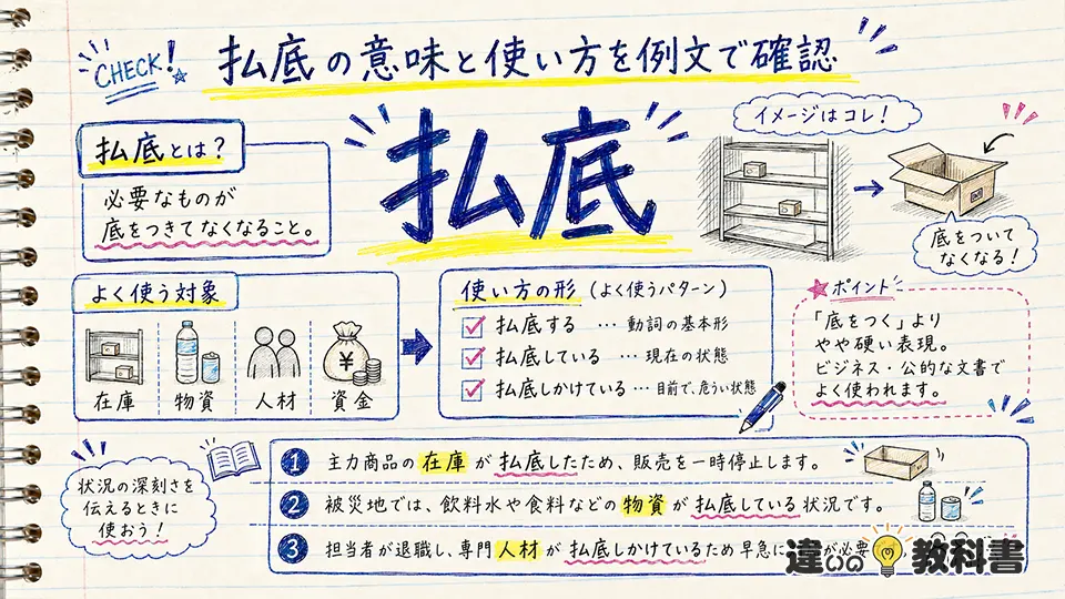 払底の意味と使い方を例文で確認