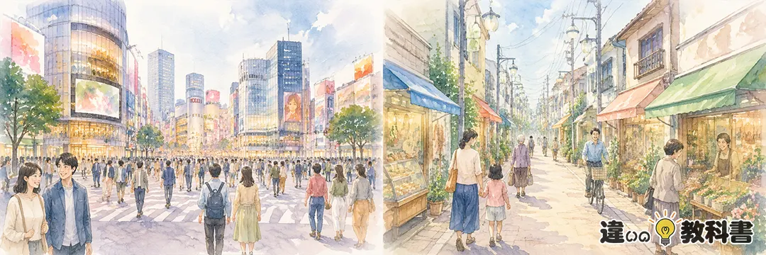 まとめ：繁華街と商店街の違いは「街のにぎわい」か「店の連なり」か