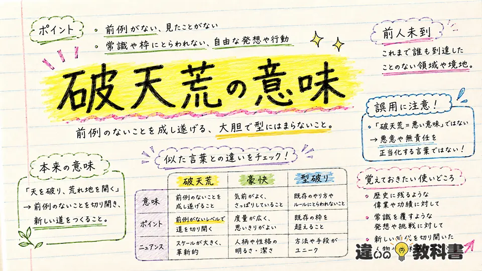 破天荒の意味をわかりやすく整理