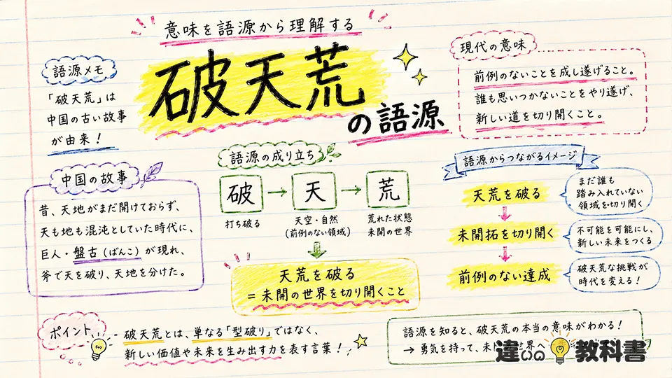 破天荒の意味を語源から理解する
