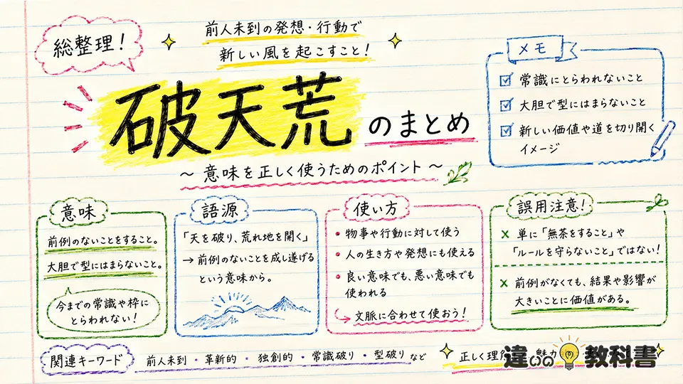 破天荒の意味を正しく使うためのまとめ