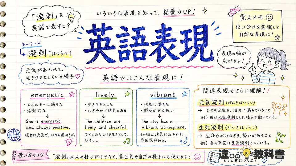 溌剌の意味を英語表現や関連表現で広げる
