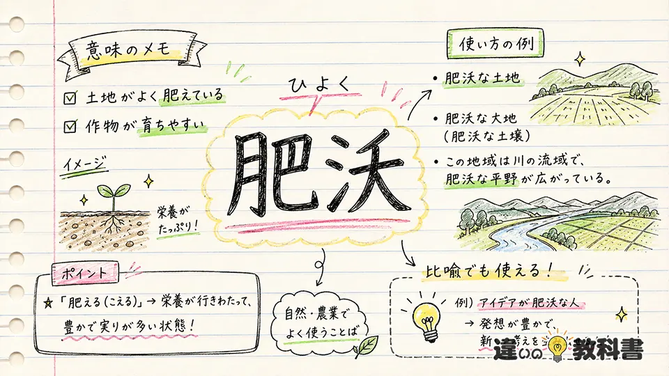 肥沃（ひよく）の意味や使い方【図解Note】