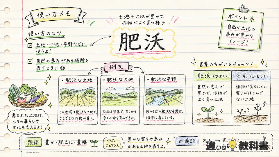 肥沃の意味を比喩表現まで深く理解する