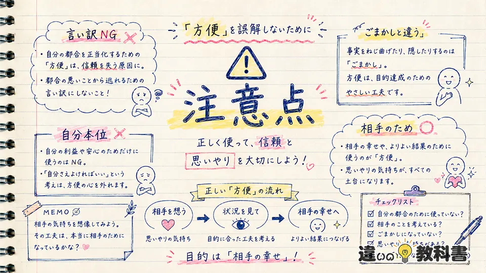 方便の意味を誤解しないための注意点