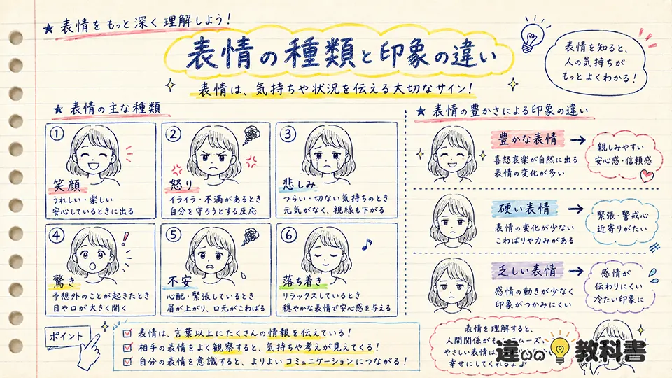 表情の意味を深く理解するための種類と印象の違い