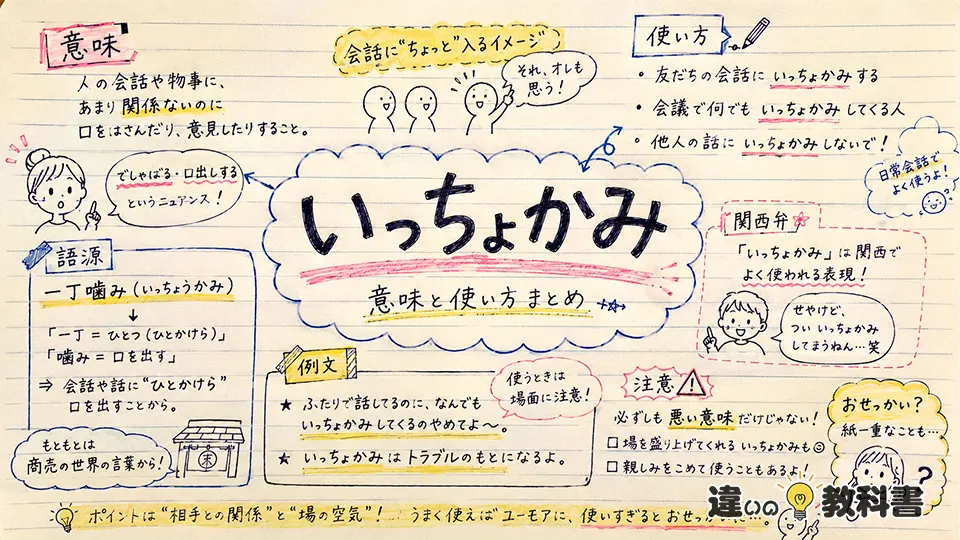 いっちょかみの意味や使い方【図解Note】