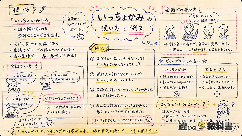 いっちょかみの意味が伝わる使い方と例文