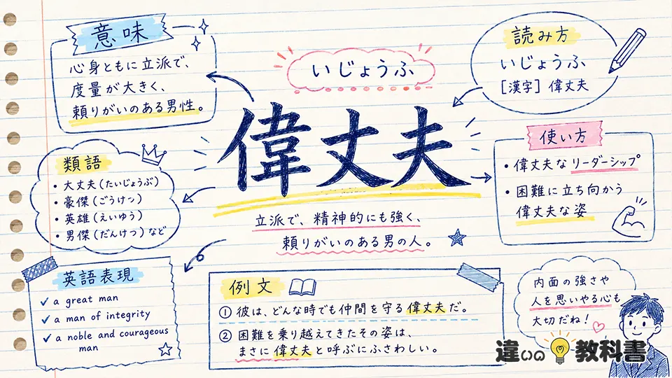 偉丈夫(いじょうふ)の意味や使い方【図解Note】