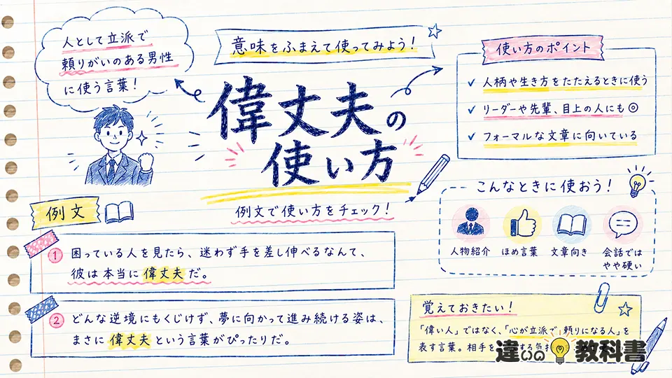 偉丈夫の意味と使い方を例文で確認