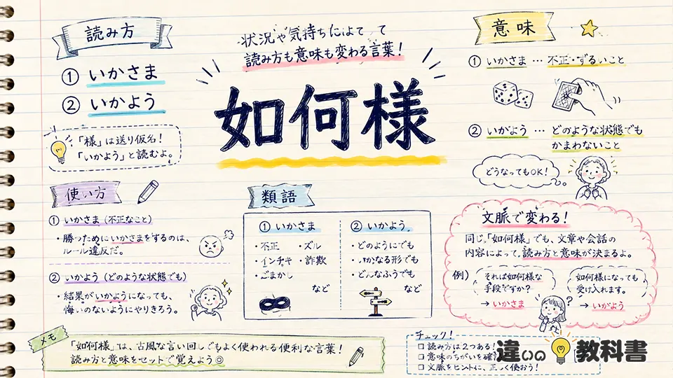 如何様（いかさま）の意味や使い方【図解Note】