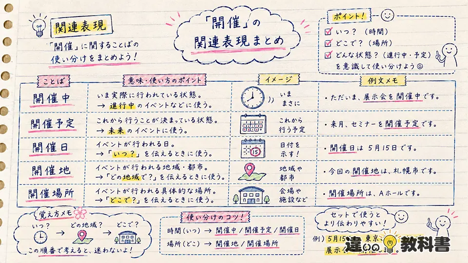 開催の意味をわかりやすく解説