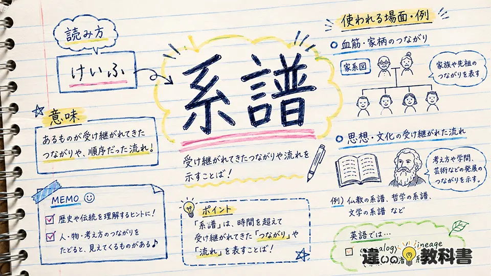 系譜(けいふ)の意味や使い方【図解Note】
