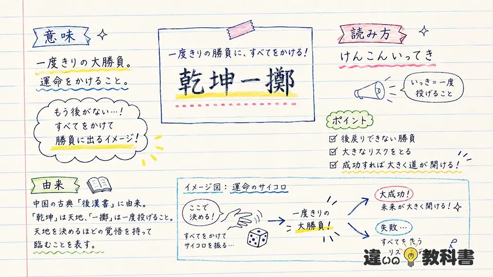 乾坤一擲の意味をわかりやすく解説