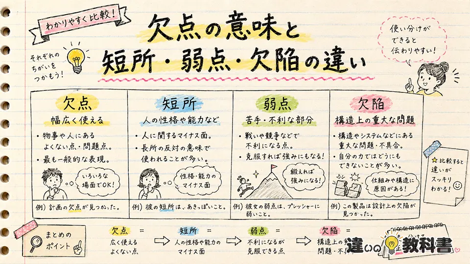 欠点の意味をわかりやすく解説