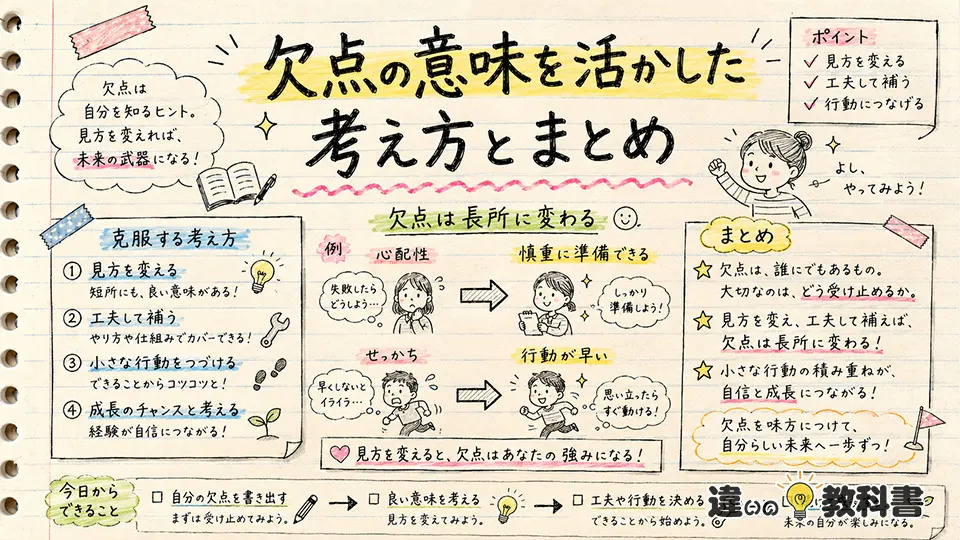 欠点の意味を活かした考え方とまとめ