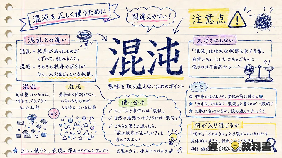 混沌の意味を間違えないための注意点
