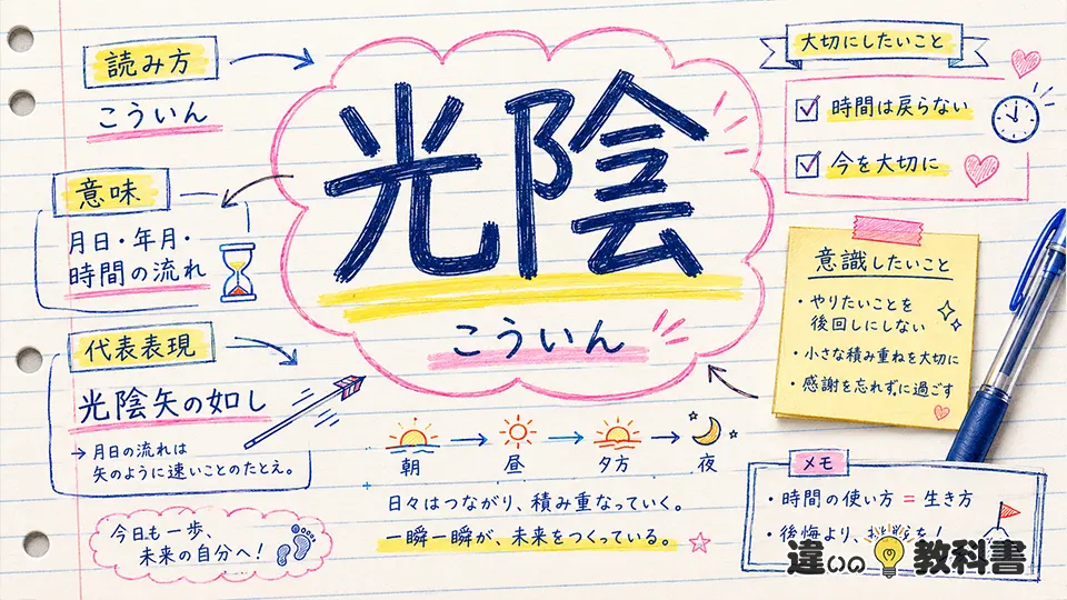 光陰（こういん）の意味や使い方【図解Note】