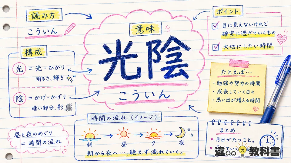 光陰の意味をまず図解でわかりやすく理解する
