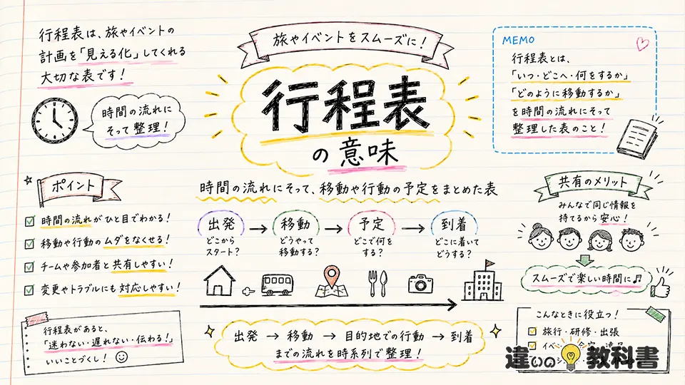 行程表の意味をわかりやすく解説