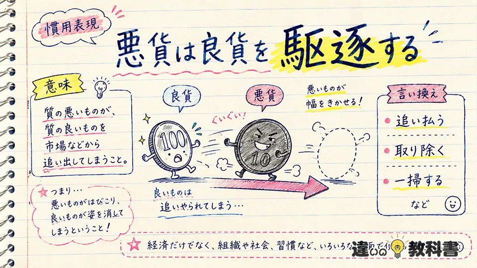 駆逐の意味を含む慣用的な表現