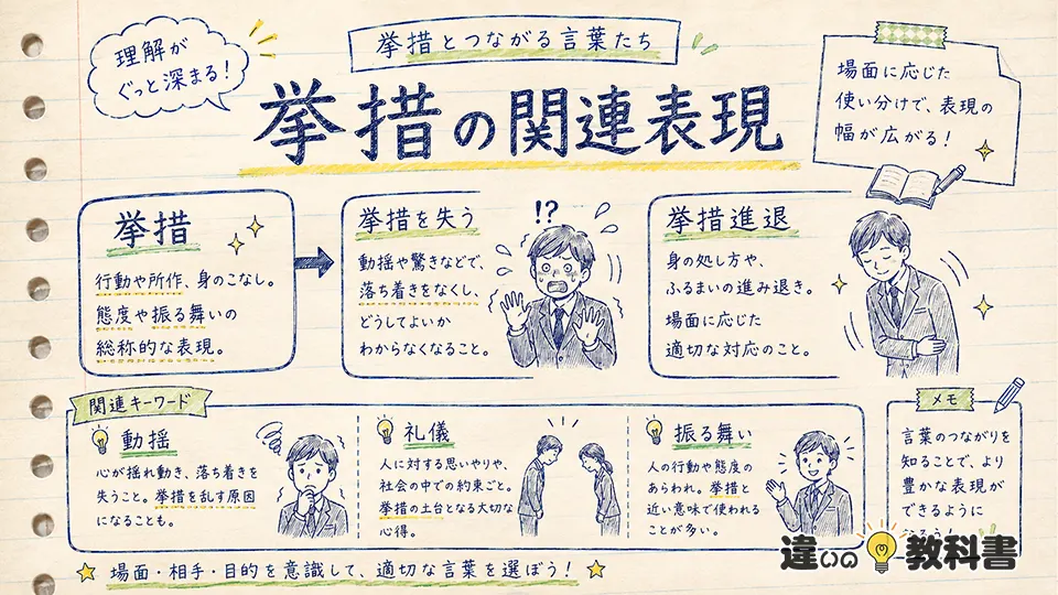 挙措の意味を深める関連表現