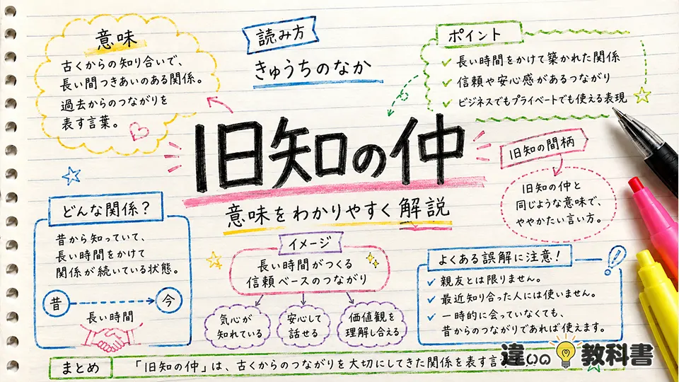 旧知の仲の意味をわかりやすく解説