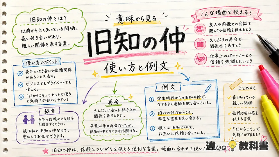 旧知の仲の意味から見る使い方と例文