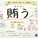 賄う（まかなう）の意味や使い方【図解Note】